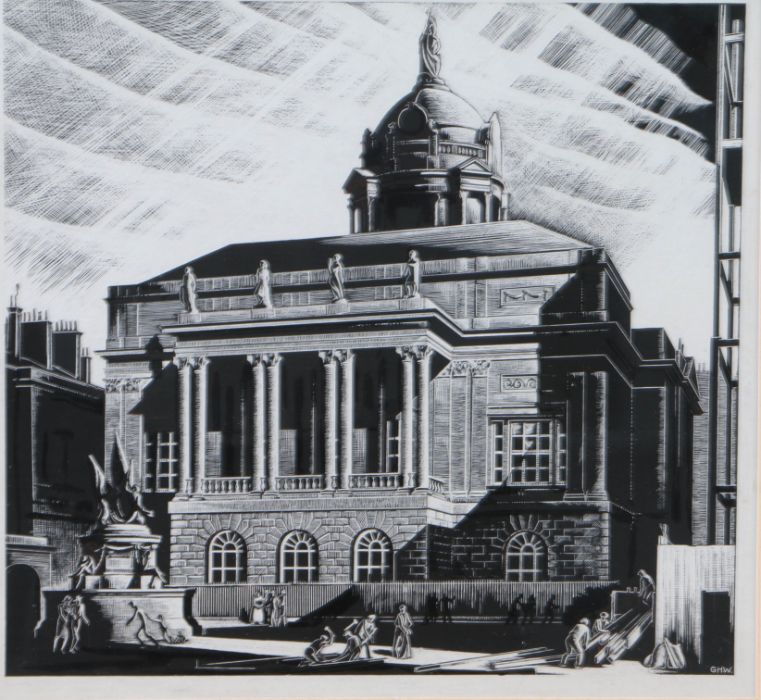 Geoffrey Heath Wedgwood, ARCA, RE, (British, 1900-1977) Liverpool Town Hall and the Nelson - Image 2 of 2