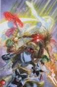 Alex Ross for Marvel (American, Contemporary) 'Guardians of the Galaxy' signed and numbered 56/