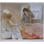 Bernard Dunstan, RA, PRWA, NEAC, (British, 1920-2017) Breakfast in Bed signed and numbered 87/200 (