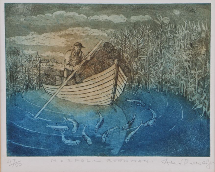Anna Ravenscroft (British, Contemporary) 'Norfolk Reedman' signed, numbered 47/150 and inscribed - Image 2 of 2