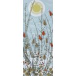 Angie Lewin (British, Contemporary) 'Winter Birches' signed, numbered 12/85 and inscribed in pencil,