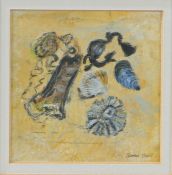 Selina Thorp (British, b.1968) 'Shepherd's Purse' signed (lower right), oil pastel 9 x 9cm (.5" x
