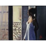 Fabian Perez (Argentinian, Born 1967) 'Balcony at Buenos Aires X' signed and numbered 46/150, giclee