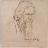 Mukul Dey Indian Artist Etching Rabindranath Tagore c1920’s