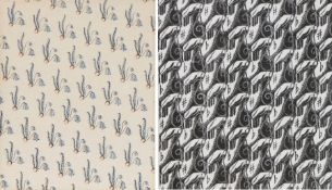 Susan Olivia Lascelles (British, 20th Century) Designs pair of mixed media 22 x 19cm (9" x 7.5")