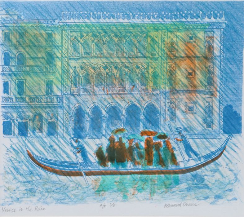 Bernard Cheese (British, 1925-2003) "Venice in the Rain" signed, titled and numbered A/P I/II in