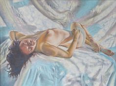 Krys Leach (British, 20th Century) "Autumn Light XX" oil on board 44 x 59cm (17.5" x 23.5")