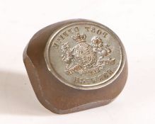 A steel seal matrix, with central Royal crest and border inscribed "POST OFFICE NORWICH", 30mm wide,