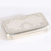 An early German silver snuff box, c.1720, possibly Hannover-Neustadt (later engraving to inside