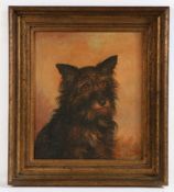 James Russell (British, fl.1878-1897) Terrier signed and dated 1909 (lower right), oil on canvas
