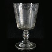 Very Large Bucket Shaped Coin Goblet c1866. Engraved “For the Ship Atlas” and dedication “Success to