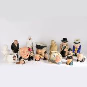 A collection of seventeen pieces of 'Winston Churchill' mainly modeled as Toby Jugs and also to