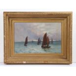 Joseph Milne (British, 1859-1911) 'Yachts on the Silvery Tay'