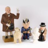 A collection of five 'Winston Churchill' interest ceramics to include a Wilkinson Toby Jug by