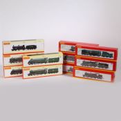 Eleven Hornby '00' gauge model railway locomotives comprising: BR 4-6-0 Standard 4MT Class '75072' -