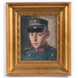 Gad Frederik Clement (Danish, 1867-1933) Head and Shoulders Portrait of a Soldier signed (top