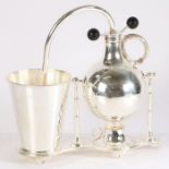 A Victorian silver plated 'Naperian' coffee maker, by William Padley & Son, Sheffield, circa 1850,