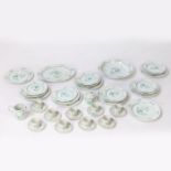 Collection of 48 pieces of Bernardaud Limoges 'Pekin' dinnerware service, comprising platters, cup