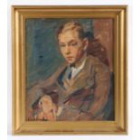 Gad Frederik Clement (Danish, 1867-1933) Portrait of Seated Young Man signed (lower left), oil on