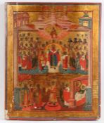 Icon (Circa 1780-1820) Lady of the Intercession panel, 53 x 44cm (21" x 17.5") Provenance: The
