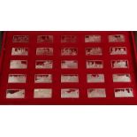 A cased set of 25 solid silver ingots commemorating Elizabeth II Our Queen, celebrating silver