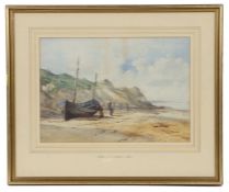 Thomas Lound (British, 1802-1861) 'Winterton on Sea, Norfolk' watercolour 25 x 35cm (10" x 14")