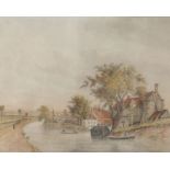 James George Zobel (British, 1792-1879) Pulls Ferry watercolour 34 x 42cm (13 x 16.5in)