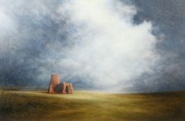 Nial W Adams (Born 1969) 'Storm Breaking Over St Benet's Abbey' monogrammed and dated '19 (lower