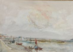 Jack Cox (British, 1914-2007) Distant View of Wells Next The Sea signed (lower left), watercolour 27