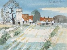 Hugh Brandon-Cox, FZS (British, 1917-2003) "Winter Morning, Norfolk" signed (top right), watercolour