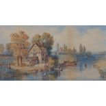 John Joseph Cotman (British, 1814-1878) 'River Scene Near Norwich' signed and dated 1876 (lower