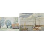 Jack Goddard (British, 1906-1984) Broadland Scene signed (lower right), oil on board 36 x 50cm (