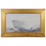 Frank Southgate, RBA (British,1872-1916) On the Rocks - Shipwreck Off a Coast signed and dated