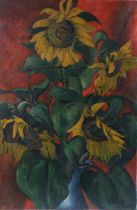 Wilfred Jasper Walter Blunt (British, 1901-1987) 'Sunflowers' signed and dated 1924 (lower right),