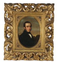 Spiridione Gambardella (Italian, c.1815-1886) Portrait of William Rathbone VI oil on canvas 21 x