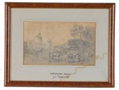 John Thirtle (British, 1777-1839) Wroxham Regatta signed and dated 1838 (lower right),pencil drawing
