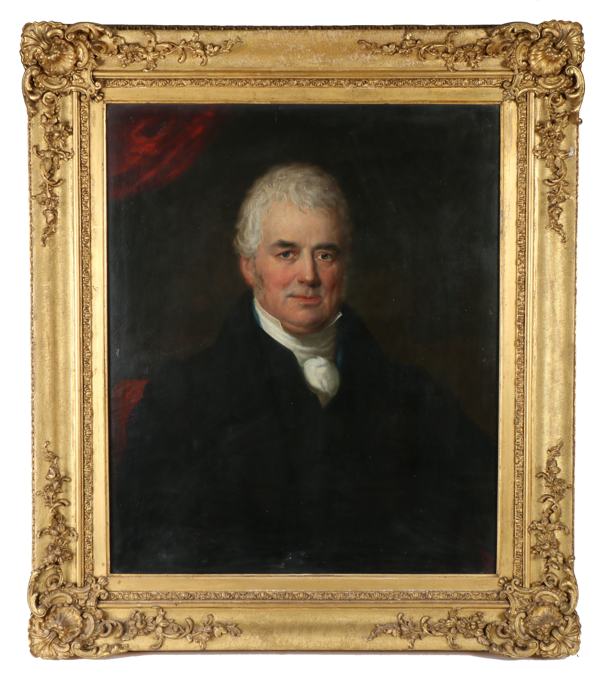 Soloman Cole (British, 1806-1893) Portrait of Joseph Stinton signed to reverse, oil on canvas 74 x