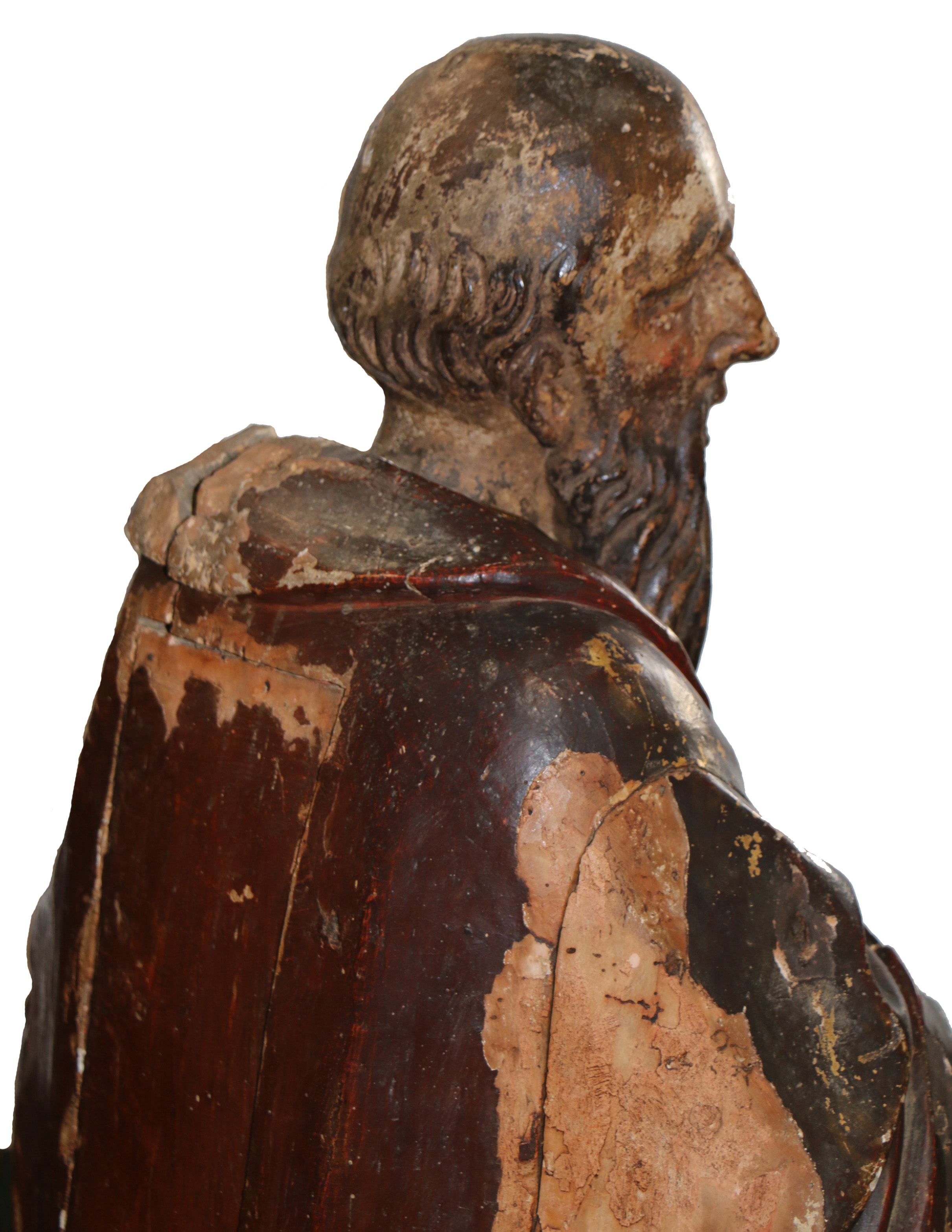 An impressive late 15th/early 16th century 'life-size' carved and polychrome-painted and gilt- - Image 3 of 6