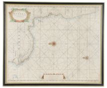 A Sea chart map of Guinea from Cape Verde to Cape de Bona Espransa by John Seller,1677 Shows the