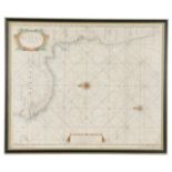 A Sea chart map of Guinea from Cape Verde to Cape de Bona Espransa by John Seller,1677 Shows the