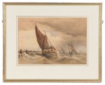 Richard Henry Nibbs (British, 1816-1893) Seascape signed (lower right), watercolour 25 x 36cm (