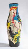 A Moorcroft pottery Cockatoo large vase, circa 2014, designed by Vicky Lovatt, tube line