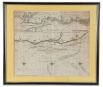 A sea chart of the River Thames by Gerard Van Keulen , Afteekening van de Rivier van London of