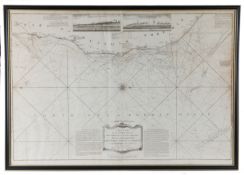 A  New Chart of the Coast between Orford Ness and Hasbrough, uncoloured engraving by Laurie and