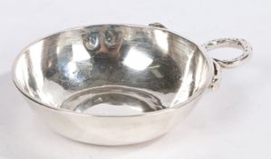 A French silver tase du vin, possibly Sainte Menehould, maker Jean Joachim Jouette, the circular