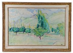 Edward Wolfe (South African/British, 1897-1982) Mediterranean Landscape signed (lower left),