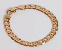 A 9 carat gold bracelet, formed from chunky links, 22cm long, 20.5g
