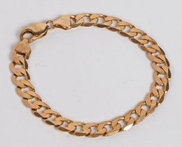 A 9 carat gold bracelet, formed from chunky links, 22cm long, 20.5g