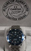 An Omega Seamaster Professional Diver Limited Series 40 years of James Bond gentleman's stainless