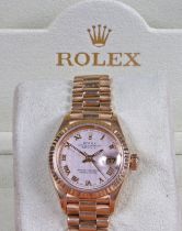 An 18 carat gold Rolex Datejust ladies wristwatch, model no. 79178, case no. K130XXX, circa 2000,